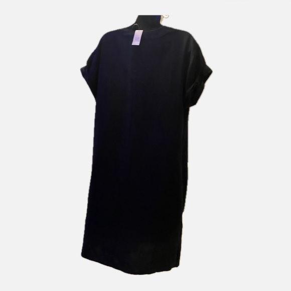 🆕Gap Womens Solid Color Casual Short Sleeve V Neck Dress Loose Fit Summer - Picture 5 of 8